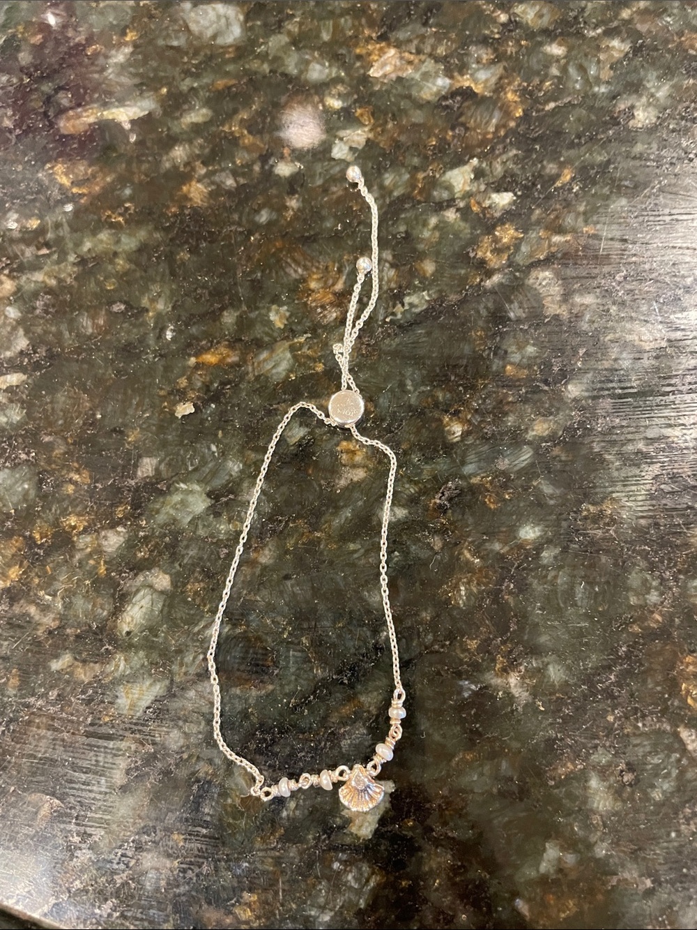 Delicate Silver Shell Charm Bracelet - Adjustable Women’s Jewelry